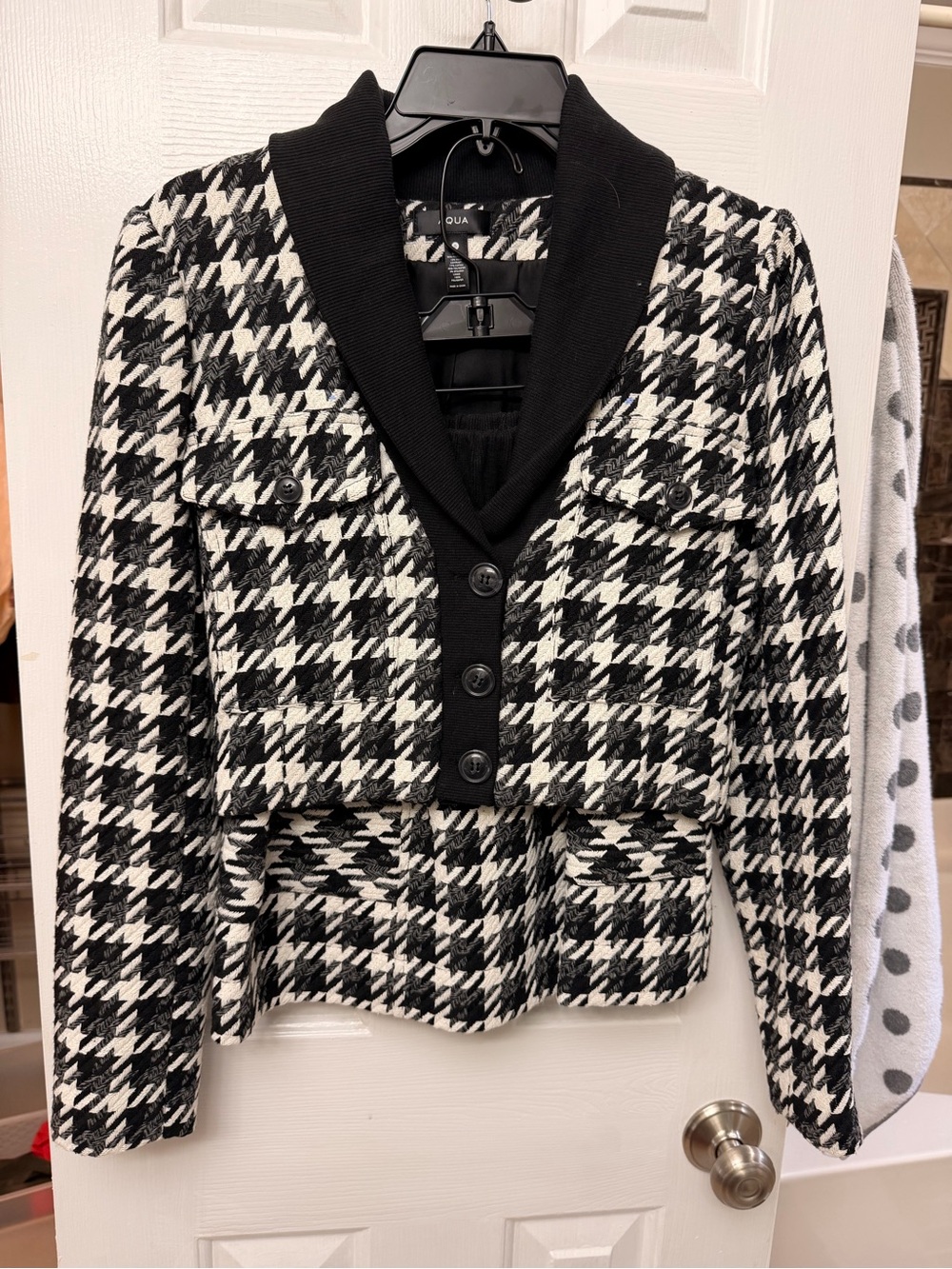 Black & White Houndstooth Jacket and skirt set